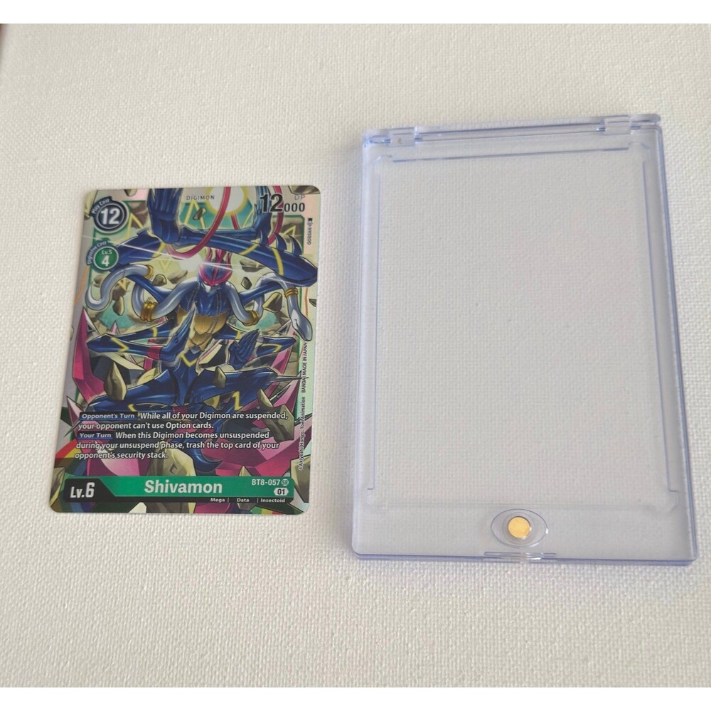 Digimon Card Shivamon BT8-057 SR Pack Fresh Unplayed w/ Magnetic Case